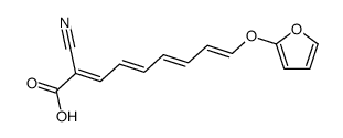 2-cyano-9-(furan-2-yloxy)nona-2,4,6,8-tetraenoic acid Structure