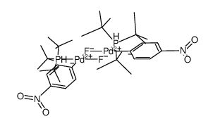 [Pd(C6H4-4-NO2)(P(t-Bu)3)(μ-F)]2 Structure