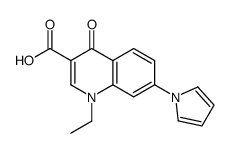 1-ethyl-4-oxo-7-pyrrol-1-ylquinoline-3-carboxylic acid结构式