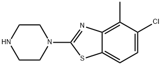 5-氯-4-甲基-2-哌嗪-1-基-1,3-苯并噻唑结构式