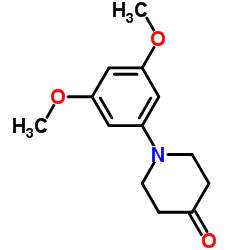 1-(3,5-dimethoxyphenyl)piperidin-4-one Structure