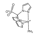 [Ir(H)2(phosphine)(tris(pyrazolyl)methane sulfonate)] Structure