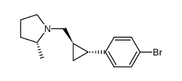 1-[2-(4-bromo-phenyl)-(1R,2R)-cyclopropylmethyl]-(2R)-2-methyl-pyrrolidine结构式