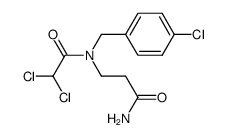 N-(4-chloro-benzyl)-N-dichloroacetyl-β-alanine amide结构式