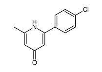 2-(4-chloro-phenyl)-6-methyl-1H-pyridin-4-one结构式