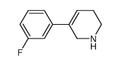 5-(3-fluorophenyl)-1,2,3,6-tetrahydropyridine结构式