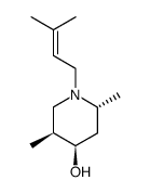 (+-)-2t,5c-dimethyl-1-(3-methyl-but-2-enyl)-piperidin-4r-ol结构式