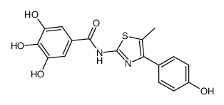 3,4,5-trihydroxy-N-[4-(4-hydroxy-phenyl)-5-methyl-thiazol-2-yl]-benzamide结构式