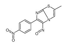 3-methyl-7-(4-nitrophenyl)-8-nitroso-4-thia-1,6-diazabicyclo[3.3.0]oct a-2,5,7-triene结构式