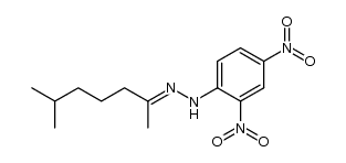 6-methylheptane-2-one (2,4-dinitrophenyl)hydrazone Structure