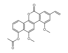 1-(acetyloxy)-8-ethenyl-10,12-dimethoxy-6H-benzo[d]naphtho[1,2-b]pyran-6-one Structure