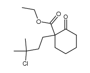 ethyl 1-(3-chloro-3-methylbutyl)-2-oxocyclohexanecarboxylate结构式