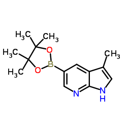 3-methyl-5-(tetramethyl-1,3,2-dioxaborolan-2-yl)-1H-pyrrolo[2,3-b]pyridine Structure