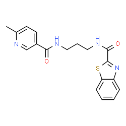 N-(3-{[(6-Methyl-3-pyridinyl)carbonyl]amino}propyl)-1,3-benzothiazole-2-carboxamide Structure