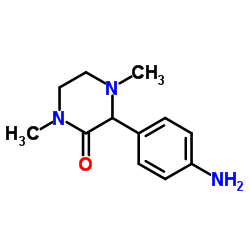 3-(4-氨基苯基)-1,4-二甲基哌嗪-2-酮结构式