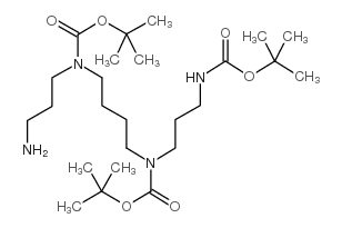 N2,N3,N4-TRIS-(TERT-BUTYLOXYCARBONYL)-1,5,10,14-TETRA-AZA-QUATRODECANE structure