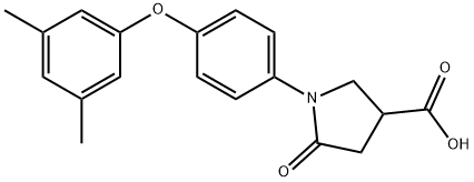 1-[4-(3,5-Dimethylphenoxy)phenyl]-5-oxopyrrolidine-3-carboxylic acid结构式