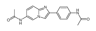 N-[2-(4-Acetylamino-phenyl)-imidazo[1,2-a]pyridin-6-yl]-acetamide结构式