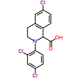 6-Chloro-2-(2,4-dichlorophenyl)-1,2,3,4-tetrahydro-1-isoquinolinecarboxylic acid Structure