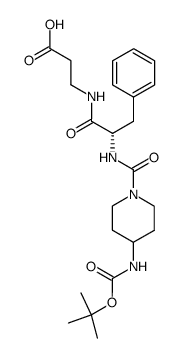 <<4-(BOC-amino)piperidino>carbonyl>-Phe-β-Ala-OH结构式