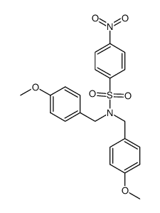 N,N-bis(4-methoxybenzyl)-4-nitrobenzenesulfonamide结构式