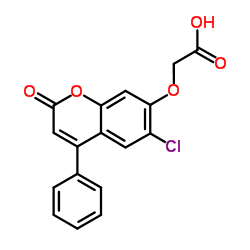 [(6-Chloro-2-oxo-4-phenyl-2H-chromen-7-yl)oxy]-acetic acid Structure