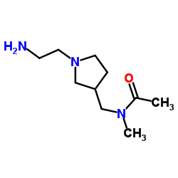 N-{[1-(2-Aminoethyl)-3-pyrrolidinyl]methyl}-N-methylacetamide结构式