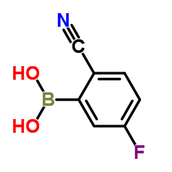 (2-Cyano-5-fluorophenyl)boronic acid structure