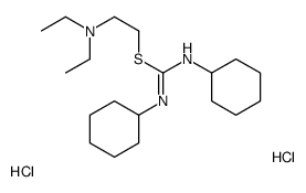 2-(diethylamino)ethyl N,N'-dicyclohexylcarbamimidothioate,dihydrochloride结构式