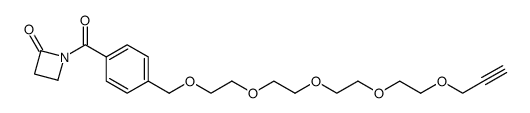 1-(4-(2,5,8,11,14-pentaoxaheptadec-16-yn-1-yl)benzoyl)azetidin-2-one Structure