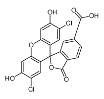 2',7'-dichloro-3',6'-dihydroxy-1-oxospiro[2-benzofuran-3,9'-xanthene]-5-carboxylic acid structure