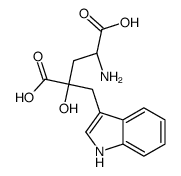 (2S,4S)-4-amino-2-hydroxy-2-(1H-indol-3-ylmethyl)pentanedioic acid Structure