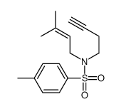 N-but-3-ynyl-4-methyl-N-(3-methylbut-2-enyl)benzenesulfonamide Structure