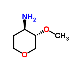 (3S,4R)-3-methoxyoxan-4-amine structure