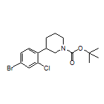 1-Boc-3-(4-bromo-2-chlorophenyl)piperidine Structure