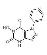 1H-Pyrazolo[4,3-d]pyrimidine-5,7(4H,6H)-dione,6-hydroxy-1-phenyl- structure