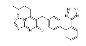 2-butyl-8-methyl-3-[[4-[2-(2H-tetrazol-5-yl)phenyl]phenyl]methyl]-1,5, 7,9-tetrazabicyclo[4.3.0]nona-2,5,7-trien-4-one结构式