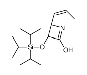 (3R,4S)-4-prop-1-enyl-3-tri(propan-2-yl)silyloxyazetidin-2-one Structure