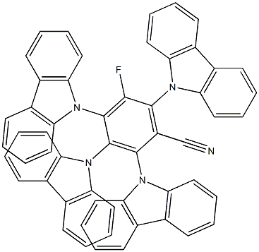 2,3,4,6-四(9H-咔唑-9-基)-5-氟苄腈结构式