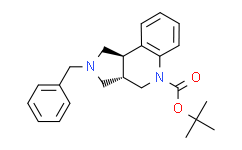 trans-2-Benzyl-1,2,3,3a,4,9b-hexahydro-pyrrolo[3,4-c]quinoline-5-carboxylic acid tert-butyl ester结构式