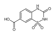 3-oxo-3,4-dihydro-2H-1,2,4-benzothiadiazine-7-carboxylic acid 1,1-dioxide结构式