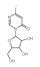 4(3H)-Pyrimidinone,6-chloro-3-b-D-ribofuranosyl- Structure