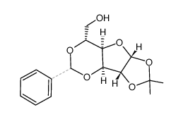 3,5-O-苄叉-1,2-O-异丙叉-alpha-D呋喃葡萄糖结构式