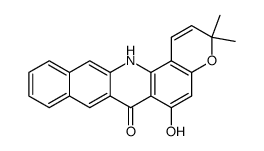 6-Hydroxy-3,3-dimethyl-7,14-dihydro-3H-benzo[b]pyrano[3,2-h]acridin-7-one结构式