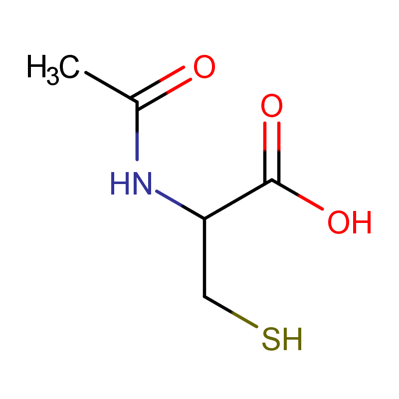 N-Acetyl-L-cysteine-13C3,15N Structure