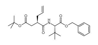 tert-butyl (3R)-3-({[(1S)-2,2-dimethyl-1-(benzyloxycarbonyl)propyl]amino}carbonyl)hex-5-enoate Structure