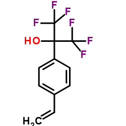 p-(Hexafluoro-2-hydroxypropyl)styrene结构式