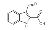 3-甲酰基-1H-吲哚-2-羧酸结构式