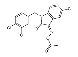 [(Z)-[5-chloro-1-[(3,4-dichlorophenyl)methyl]-2-oxoindol-3-ylidene]amino] acetate结构式