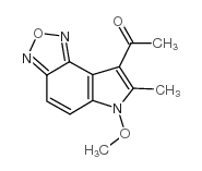 1-(6-甲氧基-7-甲基-6H-[1,2,5]噁二唑[3,4-e]吲哚-8-基)-1-乙酮结构式